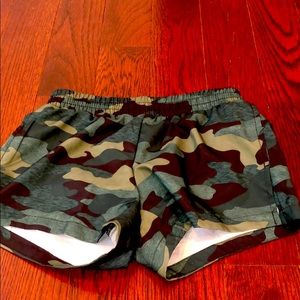 Workout athletic camo shorts